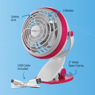 Foto 6 | Foto 6 | Ventilador Nexair Nexair De 4 Clips O De Escritorio Alimentado Por Usb O Pilas De 10 Cm - Venta Internacional.