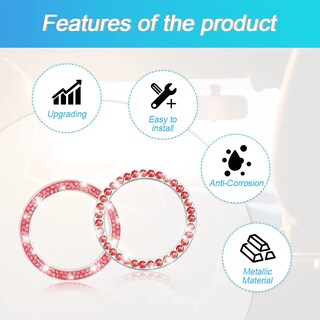 Foto 3 | Foto 3 | Pegatinas De Cristal Con Diamantes De Imitación Para Coche  Diseño De Motor  Color Rojo - Venta Internacional.