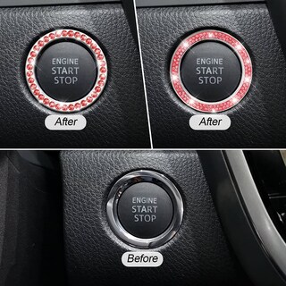 Foto 5 | Foto 5 | Pegatinas De Cristal Con Diamantes De Imitación Para Coche  Diseño De Motor  Color Rojo - Venta Internacional.