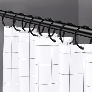 Foto 5 | Foto 5 | Ganchos Para Cortinas De Ducha Tcmao De Metal Inoxidable Paquete De 12 Unidades (negros) - Venta Internacional.