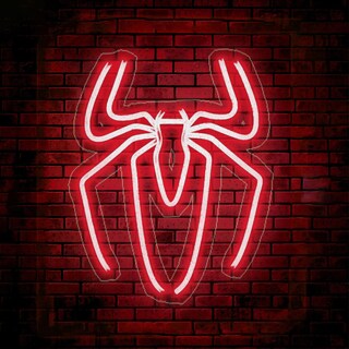 Foto 1 | Foto 1 | Letrero De Neón Con Forma De Araña Para Decoración De Habitación Led Con Alimentación Usb Rojo - Venta Internacional.