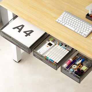 Foto 1 | Foto 1 | Organizador De Almacenamiento Para Debajo De La Mesa Cajón Svnnelp Paquete De 3 - Venta Internacional.