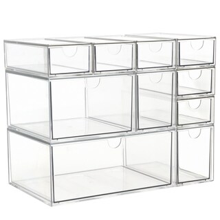 Foto 1 | Foto 1 | Organizador De Maquillaje Acrílico Zexalor 10 Cajones Plástico Transparente - Venta Internacional.