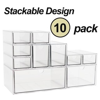 Foto 2 | Foto 2 | Organizador De Maquillaje Acrílico Zexalor 10 Cajones Plástico Transparente - Venta Internacional.