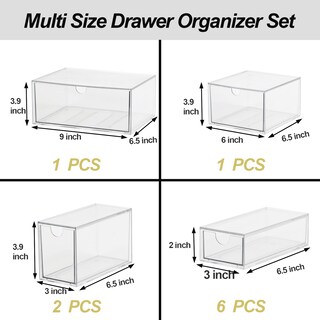 Foto 3 | Foto 3 | Organizador De Maquillaje Acrílico Zexalor 10 Cajones Plástico Transparente - Venta Internacional.