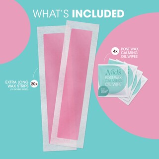Foto 2 | Foto 2 | Kit De Depilación Nad's Tiras De Cera Corporal Extralargas Para Mujer - Venta Internacional.