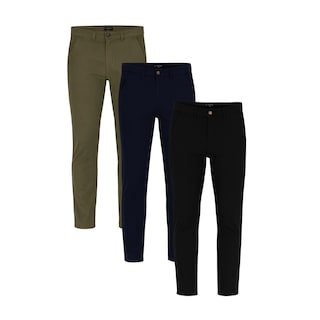 Foto 1 | Foto 1 | Paquete De 3 Pantalones Holstone Slim Fit Chino De Gabardina Para Hombre