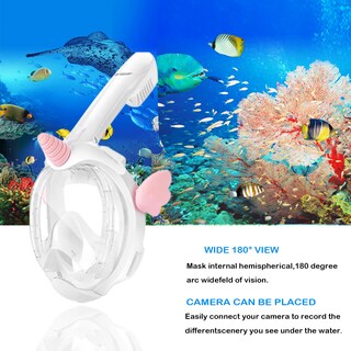 Foto 3 | Foto 3 | Máscara De Esnórquel Aiscrofa Para Niños Cara Completa 180° Vista Hd Antivaho - Venta Internacional.