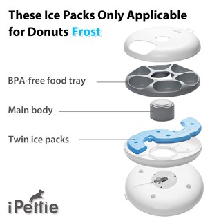 Foto 3 | Foto 3 | Comedero Para Mascotas Ipettie Donut Frost De Repuesto Ice Packs Paquete De 2 - Venta Internacional.