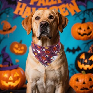 Foto 6 | Foto 6 | Set De Pañuelos Y Coleteros Para Perros E-clover Halloween Girl Purple - Venta Internacional.