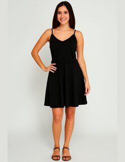 Foto 1 | Foto 1 | Vestido Linterz Tokyo Negro Corto Casual de Moda para Dama