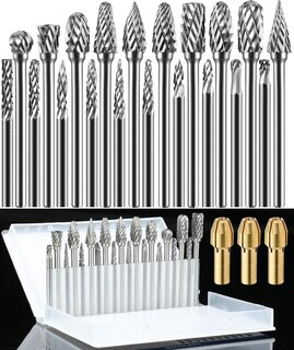Foto 1 | Foto 1 | Set De Fresas De Carburo Sworker  20 Unidades  Vástago De 3 Mm  Más 3 Colectores Dremel - Venta Internacional.