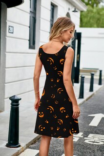 Foto 3 | Foto 3 | Vestido Herou Orange Sexy Sin Mangas Acampanado Sin Mangas Para Mujer - Venta Internacional.