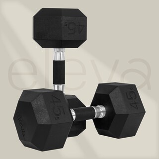 Foto 7 | Foto 7 | Set De Mancuernas Cromada Eleva Hexagonal 45 Lbs Con 2 Pz