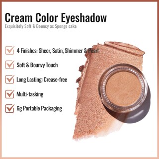 Foto 3 | Foto 3 | Sombra De Ojos En Crema Oulac Nude Pearl Waterproof 6 Ml P02 Vegana - Venta Internacional.