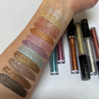 Foto 4 | Foto 4 | Sombra De Ojos Líquida Onarisae Glitter Shimmer Silver Vegan - Venta Internacional.