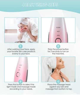 Foto 6 | Foto 6 | Masajeador Facial Elishine Masajeador De Cuello Y Cara De 7 Colores Rosa - Venta Internacional.
