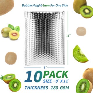 Foto 3 | Foto 3 | Paquete De 10 Sobres Térmicos Con Burbujas Qiqidai 20 X 28 Cm Impermeable - Venta Internacional.