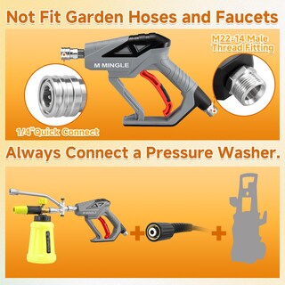 Foto 5 | Foto 5 | Pistola De Lavado A Presión M Mingle De Alta Presión Con Cañón De Espuma - Venta Internacional.