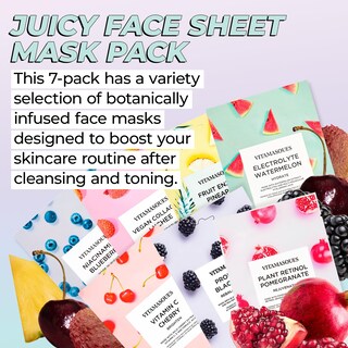 Foto 2 | Foto 2 | Kit De Mascarillas Faciales Vitamasques Juicy Collection Paquete De 7 - Venta Internacional.