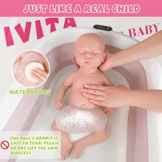 Foto 5 | Foto 5 | Muñeca Reborn Ivita De Cuerpo Completo De Silicona 43 Cm Para Niño Con Ropa - Venta Internacional.