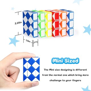 Foto 2 | Foto 2 | Juego De Rompecabezas Ganowo Fidget Snake Cube Mini Twist Paquete De 12 - Venta Internacional.