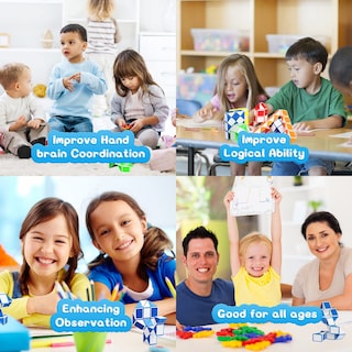 Foto 4 | Foto 4 | Juego De Rompecabezas Ganowo Fidget Snake Cube Mini Twist Paquete De 12 - Venta Internacional.