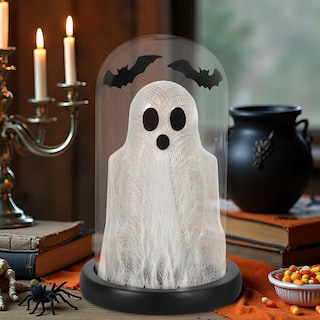 Foto 2 | Foto 2 | Decoraciones De Halloween Con Forma De Fantasma Iluminado De Dazonge En Cúpula De Cristal - Venta Internacional.
