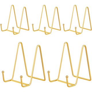 Foto 1 | Foto 1 | Soporte Para Platos Expositores Ibosins 4 Pulgadas Metal Dorado Paquete De 5 - Venta Internacional.