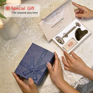 Foto 6 | Foto 6 | Juego De Herramientas Faciales Rena Chris Gua Sha & Face Roller De Acero Inoxidable - Venta Internacional.