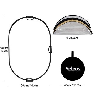 Foto 4 | Foto 4 | Reflector Selens 5 En 1 Ovalado Con Asa Para Fotografía - Venta Internacional.