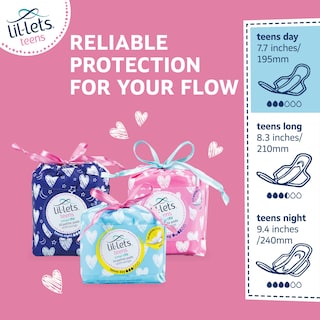 Foto 3 | Foto 3 | Almohadillas Menstruales Lil-lets Teens Day Con Alas 70 Unidades - Venta Internacional.