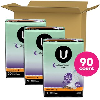 Foto 2 | Foto 2 | Maxi Pads U De Kotex Clean & Secure Overnight 90 Unidades - Venta Internacional.