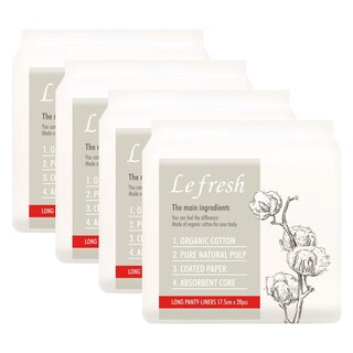 Foto 1 | Foto 1 | Panty Liners Lefresh De Algodón Orgánico Largos 80 Unidades Sin Perfume - Venta Internacional.