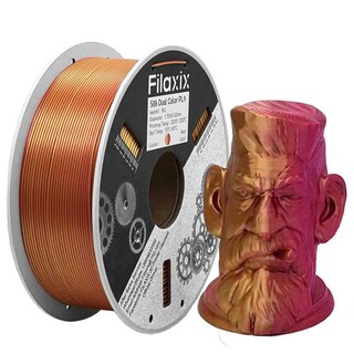 Foto 1 | Foto 1 | Filamento Para Impresora 3d Filaxix Silk Doble Color Pla 1 75 Mm 1 Kg - Venta Internacional.