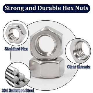 Foto 3 | Foto 3 | Tuercas Hexagonales Zqz M4-0.7 Mm De Acero Inoxidable 304 A2-70 300 Piezas - Venta Internacional.
