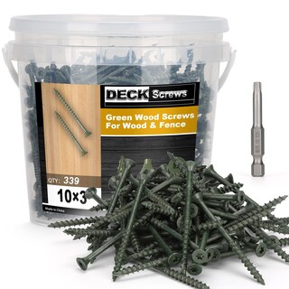 Foto 1 | Foto 1 | Tornillos De Cubierta Bobibbi #10 X 3 Pulgadas  T25 Star Torx Drive  Verdes  2 27 Kg - Venta Internacional.