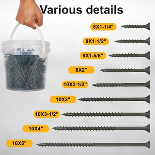Foto 3 | Foto 3 | Tornillos De Cubierta Bobibbi #10 X 3 Pulgadas  T25 Star Torx Drive  Verdes  2 27 Kg - Venta Internacional.