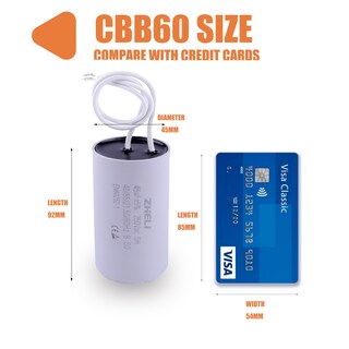 Foto 3 | Foto 3 | Condensador De Funcionamiento Del Motor Delitongude Cbb60 45 Uf 250 Vac 50/60 Hz - Venta Internacional.