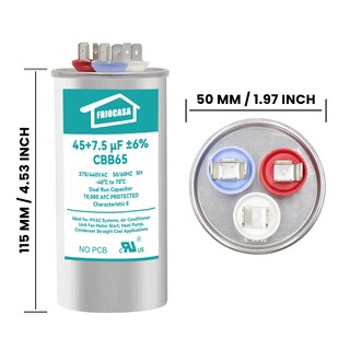Foto 2 | Foto 2 | Condensador Friocasa 45/7 5 Uf ± 6% 370v/440v Cbb65b Para Corriente Alterna - Venta Internacional.