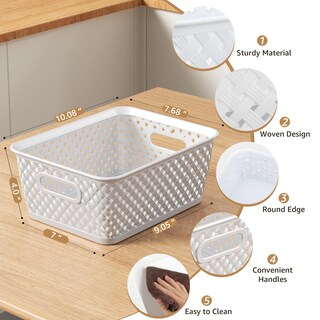Foto 2 | Foto 2 | Contenedores De Almacenamiento Maxgear De Plástico Blanco  Tamaño Mediano  Paquete De 3 - Venta Internacional.