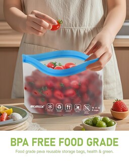 Foto 3 | Foto 3 | Bolsas De Almacenamiento De Alimentos Ideatech Bolsa Reutilizable De Peva Para Congelador De Galones - Venta Internacional.