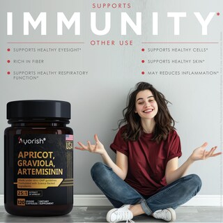 Foto 3 | Foto 3 | Suplemento De Extracto De Albaricoque Ayorish 1000 Mg Con Guanábana 120 Cápsulas - Venta Internacional.