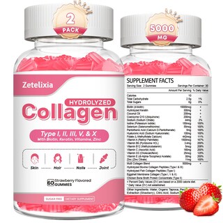 Foto 1 | Foto 1 | Gomitas De Colágeno Zetelixia Sin Azúcar Paquete De 2 5000 Mg De Biotina 15 Kg - Venta Internacional.