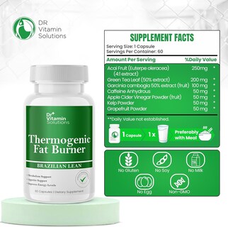 Foto 2 | Foto 2 | Quemador De Grasa Termogénico Supplements Dr Vitamin 120 Cápsulas - Venta Internacional.