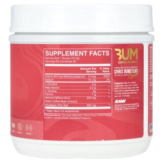 Foto 2 | Foto 2 | Suplemento Bum Essentials De Raw Nutrition Para Antes Del Entrenamiento 411 G - Venta Internacional.