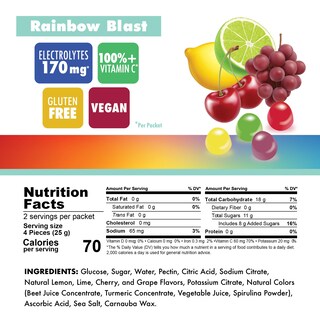 Foto 5 | Foto 5 | Energy Chews Bonk Breaker Rainbow Sin Lácteos Y Sin Gluten - Venta Internacional.