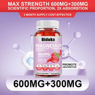 Foto 4 | Foto 4 | Gomitas Biduka Con Complejo De Magnesio 900 Mg Con Vitamina D B6 Y Coq10 - Venta Internacional.