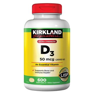 Foto 1 | Foto 1 | Suplemento Kirkland Signature Vitamina D3 50 Mcg 600 Cápsulas Blandas - Venta Internacional.