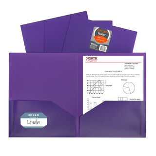 Foto 1 | Foto 1 | Polietileno Pesado Portfolio C-line Con Dos Bolsillos  Color Morado - Venta Internacional.